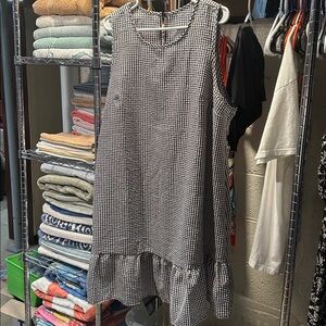 SHEIN Curve Black and White Plaid Dress